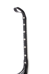 Manufacturers selling props taste pure hand pointer queen long handle multi nail hot leather whip