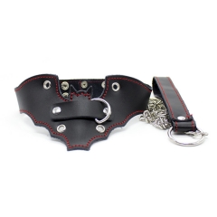 Bat Collars With Leash Red, Black