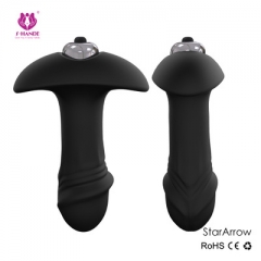 Female masturbation silicone anal plug men and women with anal plug wearing mini vibrator