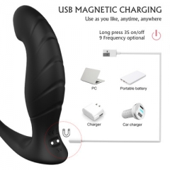 Vestibular vibrator double ring soft neck prostate massager