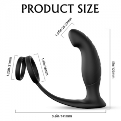 Vestibular vibrator double ring soft neck prostate massager