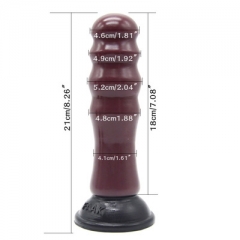 Threaded ball gold anal plug