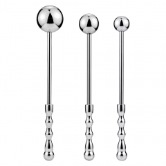 Metal hand-held round ball anal plug round ball hand patting butt patting anal plug dual anal plug
