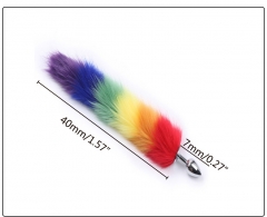 40cm adult toy colorful dog fox horse tail anal plug for women