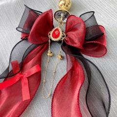 Bow anal plug bell ribbon tassel anal plug