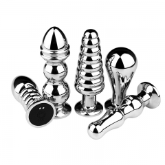 Charging vibration anal plug aluminum alloy massager anus